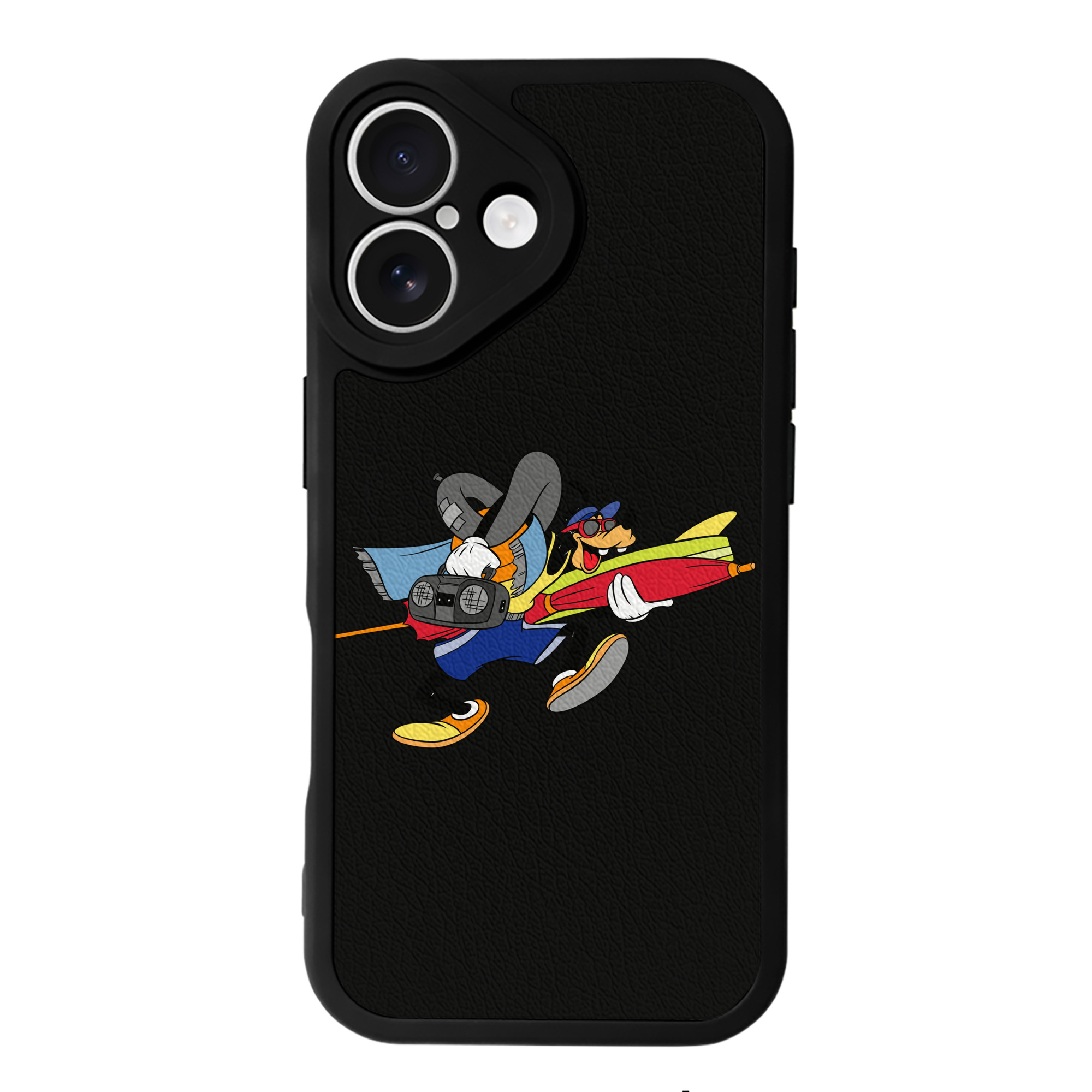 （画像用） ミッキーマウス Mickey Mouse 【iPhone 16シリーズ対応】シリコンスマホケース（レザー調） 材質：シリコン